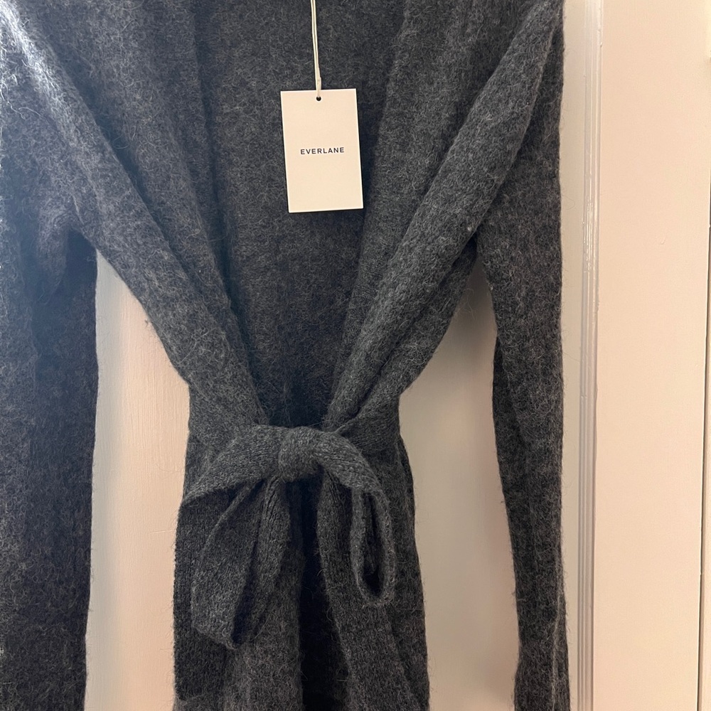 Everlane Charcoal Knit Cardigan